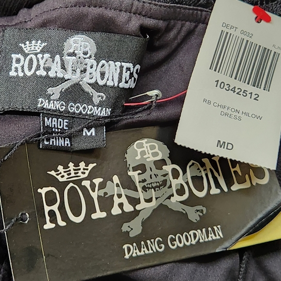 ROYAL BONES TRIPP NYC - High Low Belted Goth Emo Dress - Size M - Picture 15 of 17